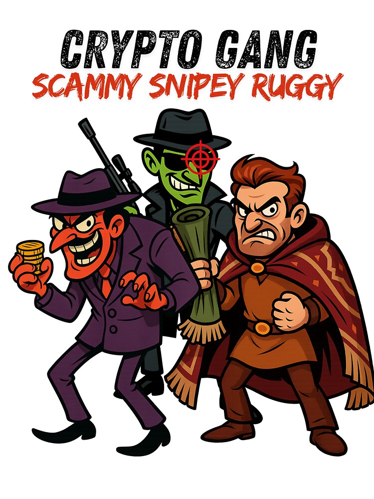 Crypto Gang – Scammy, Snipey, Ruggy by P3T3CARD T-Shirts, Hoodie, Sweatshirt | BlankRebels.com (Image 3)