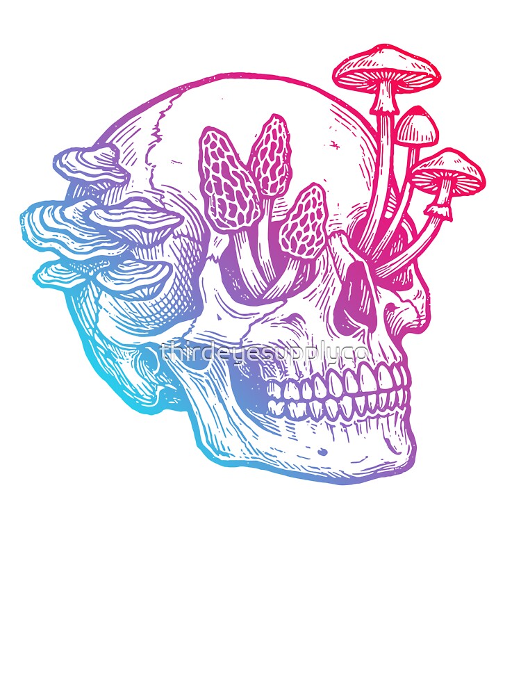 shroom skull by thirdeyesupplyco T-Shirts, Hoodie, Sweatshirt | BlankRebels.com (Image 3)