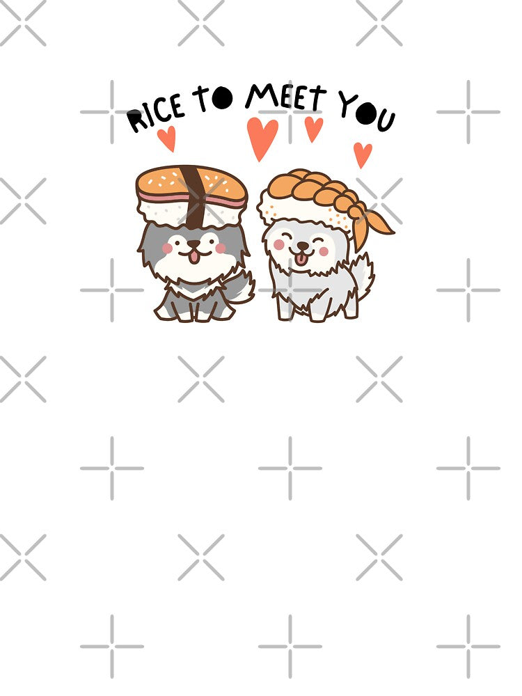 Kwaii Funny Sushi - Japanese Food - Rice To Meet You by tnwbank T-Shirts, Hoodie, Sweatshirt | BlankRebels.com (Image 3)