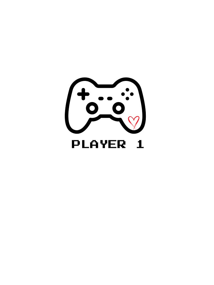Gamer Couple Player 1 T-shirt (Image 3)