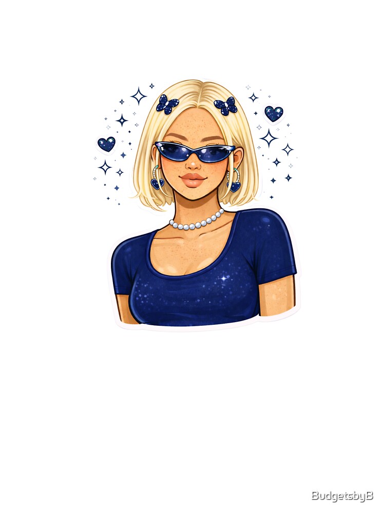 pop y2k girlie navy blue by BudgetsbyB T-Shirts, Hoodie, Sweatshirt | BlankRebels.com (Image 3)