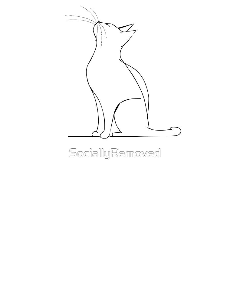 Minimalistic Cat Line Drawing by SociallyRemoved T-Shirts, Hoodie, Sweatshirt | BlankRebels.com (Image 3)