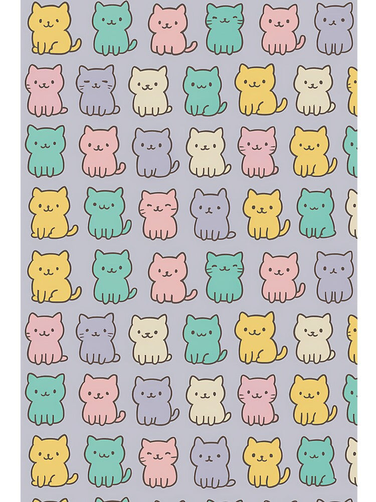 Cute Kawaii Cat Pattern by mhose3 T-Shirts, Hoodie, Sweatshirt | BlankRebels.com (Image 3)