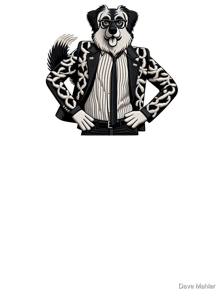 Minimalist Design: Dapper Dog in Suit - Embroidery Style Art by #Adulting Central T-Shirts, Hoodie, Sweatshirt (Image 3)