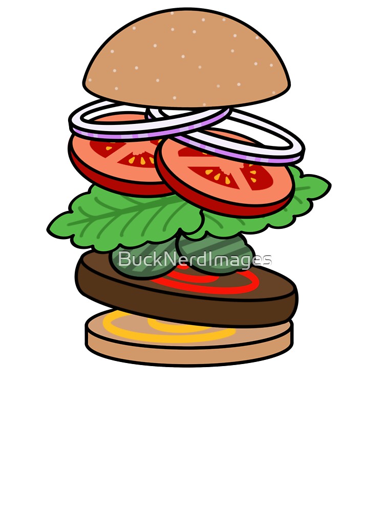 Falling Burger Stack by BuckNerdImages T-Shirts, Hoodie, Sweatshirt | BlankRebels.com (Image 3)