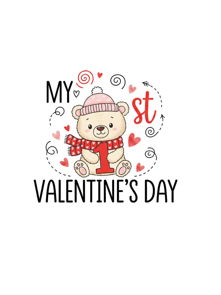 My First Valentine – Cute First Valentine’s Day Design by Meryem Mamouni T-Shirts, Hoodie, Sweatshirt (Image 3)
