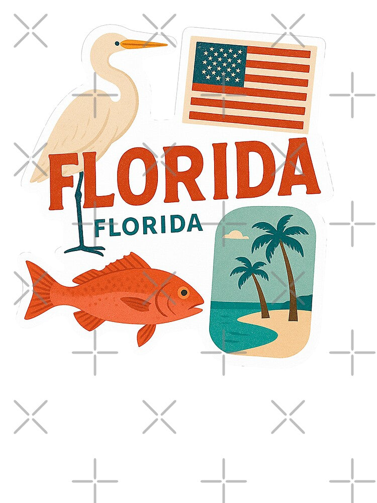 Florida Travel Sticker Art Travel Art T-Shirts, Hoodie, Sweatshirt