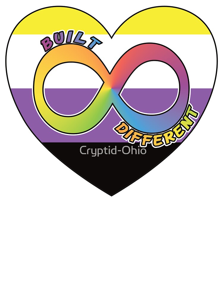 Built Different | Neurodivergent + Non-Binary Pride by Cryptid-Ohio T-Shirts, Hoodie, Sweatshirt | BlankRebels.com (Image 3)