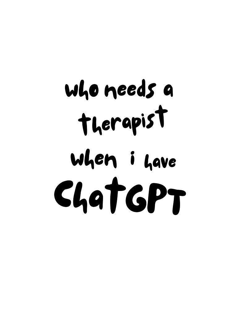 Funny Therapy Shirt – “Who Needs a Therapist When I Have ChatGPT?” – AI Humor Tee by quietsouls Hoodie, Sweatshirt (Image 3)