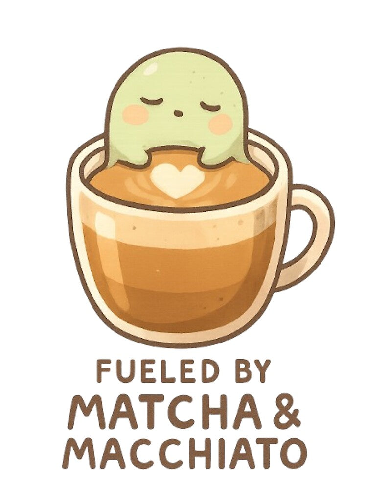 Cute Matcha Macchiato Creature – Cozy Coffee Lover Gift for Tea Fans by kakaworld T-Shirts, Hoodie, Sweatshirt (Image 3)