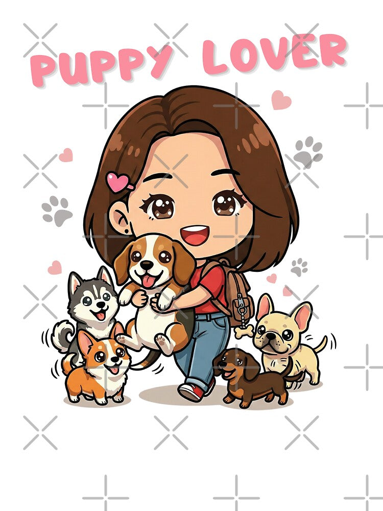 Puppy Lover Cozy Day – Cute Girl with Dogs Feel Good Weekend Aesthetic by Beeform T-Shirts, Hoodie, Sweatshirt (Image 2)