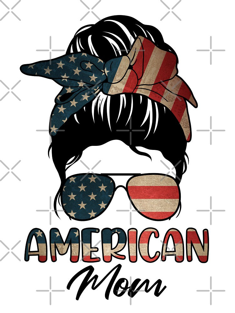American Mom Life Messy Bun Sunglasses by RetroStyle247 T-Shirts, Hoodie, Sweatshirt | BlankRebels.com (Image 3)