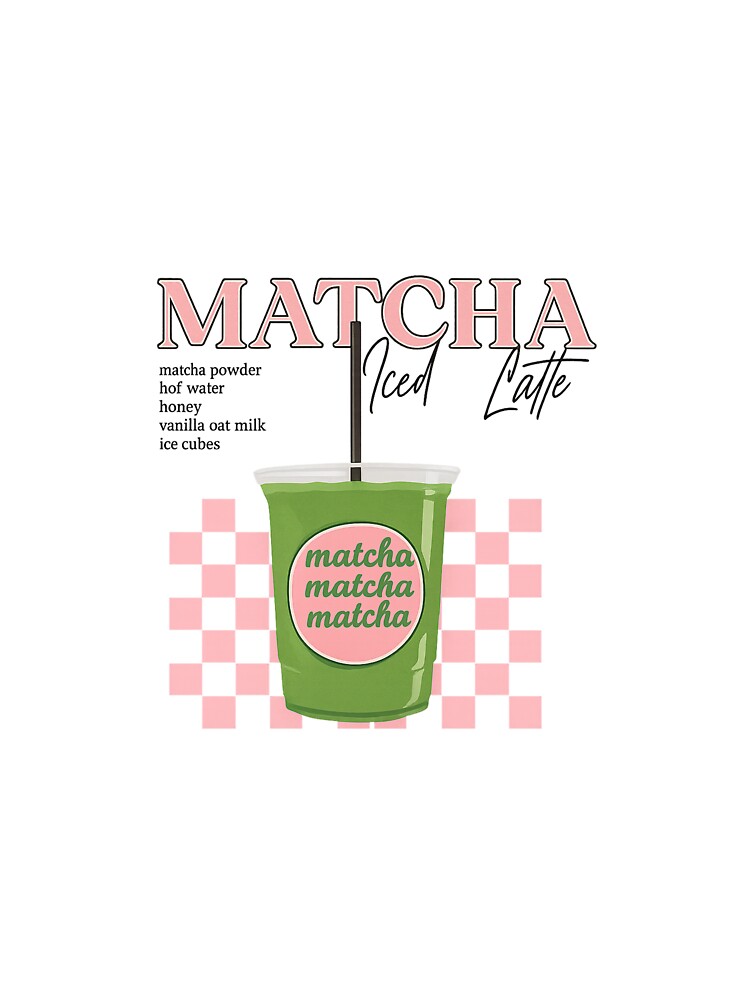 Matcha Iced Latte Aesthetic – Green Tea Drink Design by CapyToon T-Shirts, Hoodie, Sweatshirt | BlankRebels.com (Image 3)