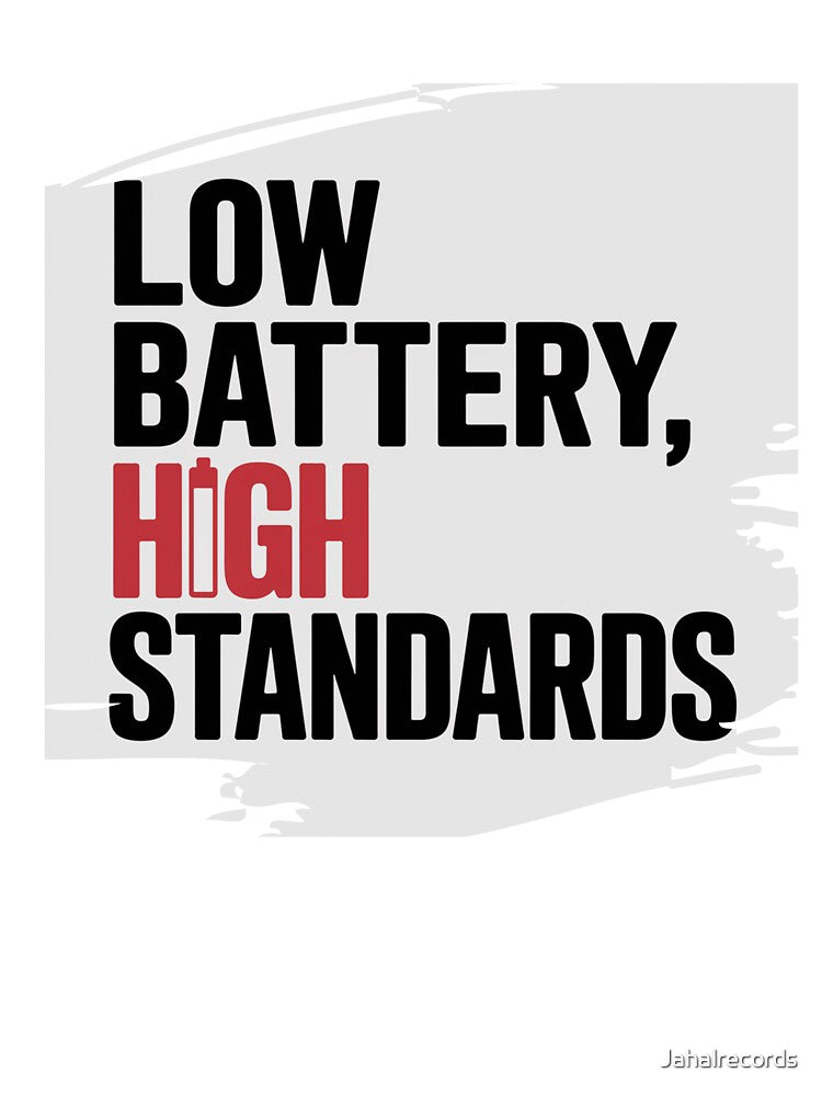 Low Battery High Standards by MTeesGA T-Shirts, Hoodie, Sweatshirt | BlankRebels.com (Image 3)