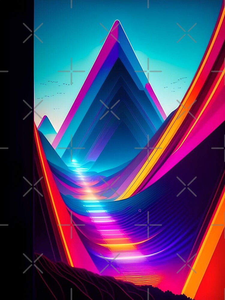 Neon Geometric Abstract Art by Esterlane T-Shirts, Hoodie, Sweatshirt | BlankRebels.com (Image 3)