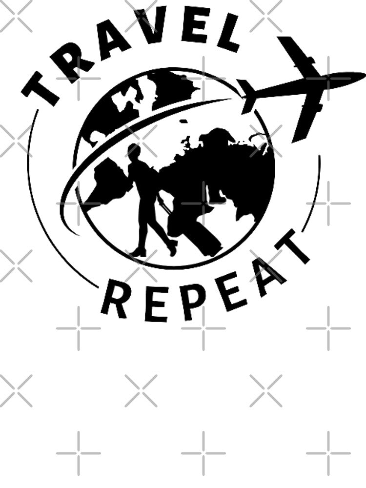 Travel & Repeat. – Minimalist Travel Quote Design by AlienTechs T-Shirts, Hoodie, Sweatshirt | BlankRebels.com (Image 3)
