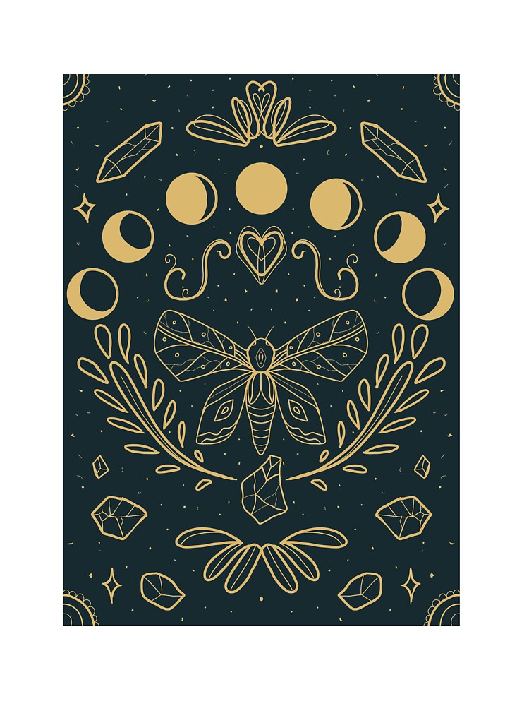 Golden Moth Moon Phase by Jessishereblehh T-Shirts, Hoodie, Sweatshirt | BlankRebels.com (Image 3)