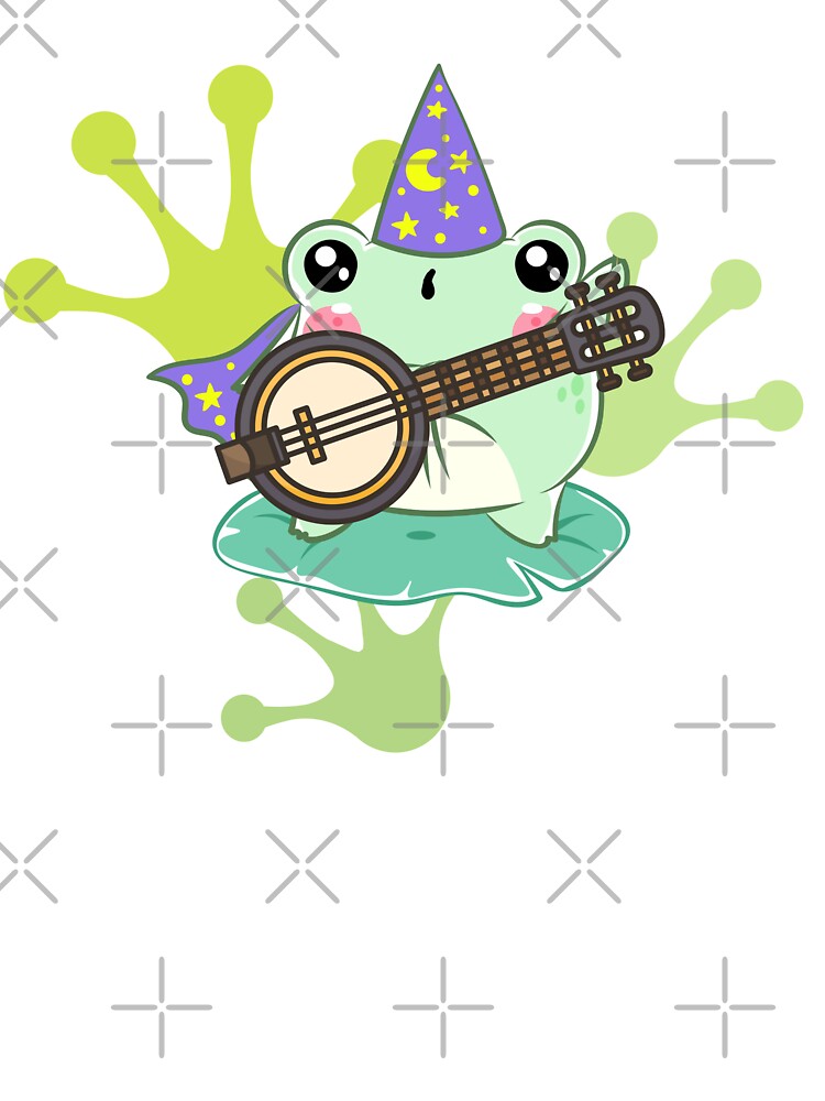 kawaii frog playing banjo by sonizma T-Shirts, Hoodie, Sweatshirt | BlankRebels.com (Image 3)