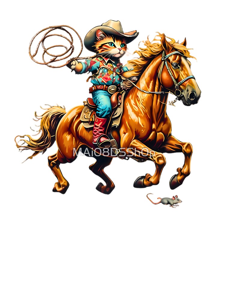 Cowboy Cat Riding a Horse by LmDSStore T-Shirts, Hoodie, Sweatshirt | BlankRebels.com (Image 3)