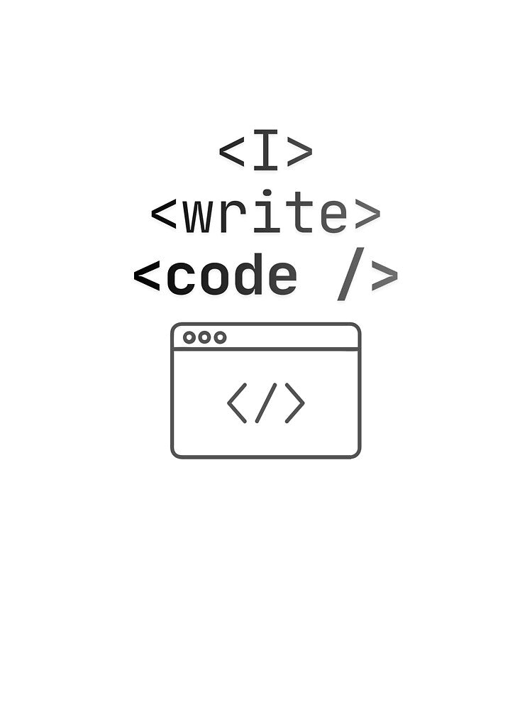 I Write Code – Minimal Programmer Design for Coders & Developers by curatedtypo T-Shirts, Hoodie, Sweatshirt (Image 3)
