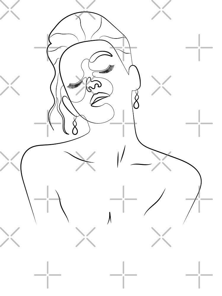Self Love : Goddess Mode | One Line Drawing | One Line Art | Minimal | Minimalist by One-Line-Artist T-Shirts,... (Image 3)