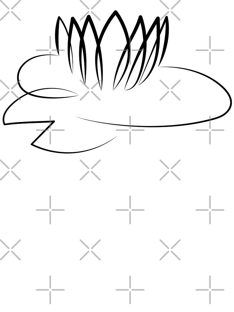 Water Lily Minimal Art | One Line Drawing | One Line Art by One-Line-Artist T-Shirts, Hoodie, Sweatshirt (Image 3)