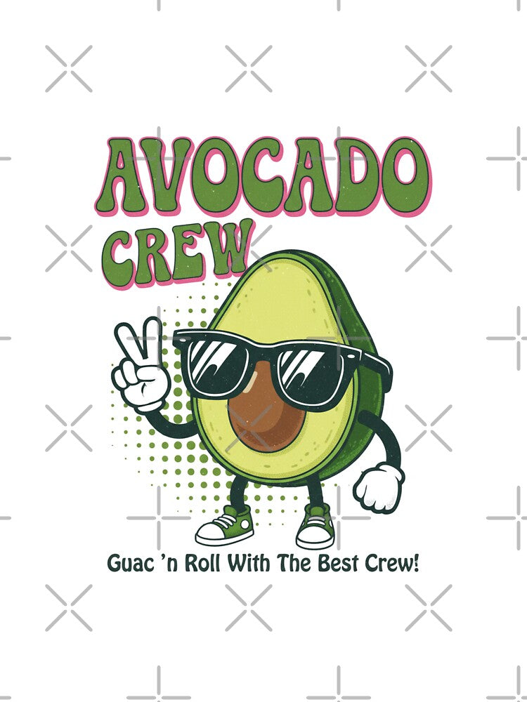 Avocado Crew - Funny Guac 'n Roll Retro Foodie Design by HBDStudio T-Shirts, Hoodie, Sweatshirt | BlankRebels.com (Image 3)
