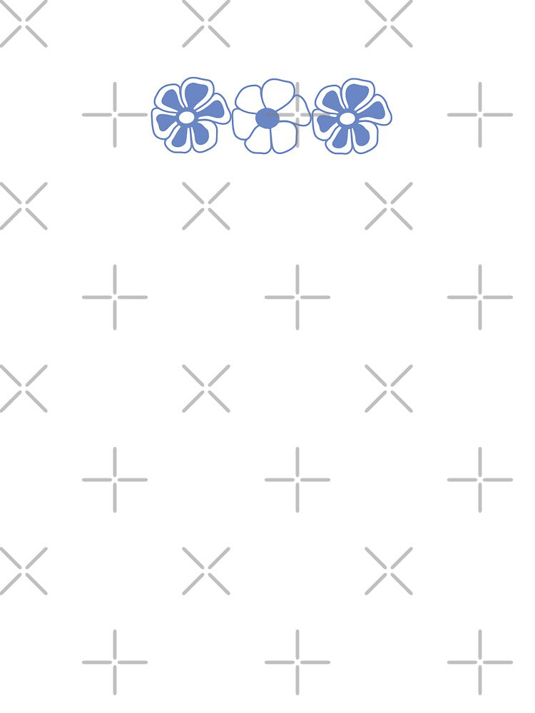 Cute Retro Flowers | Blue | Julia Healy Design by Julia Healy T-Shirts, Hoodie, Sweatshirt | BlankRebels.com (Image 3)