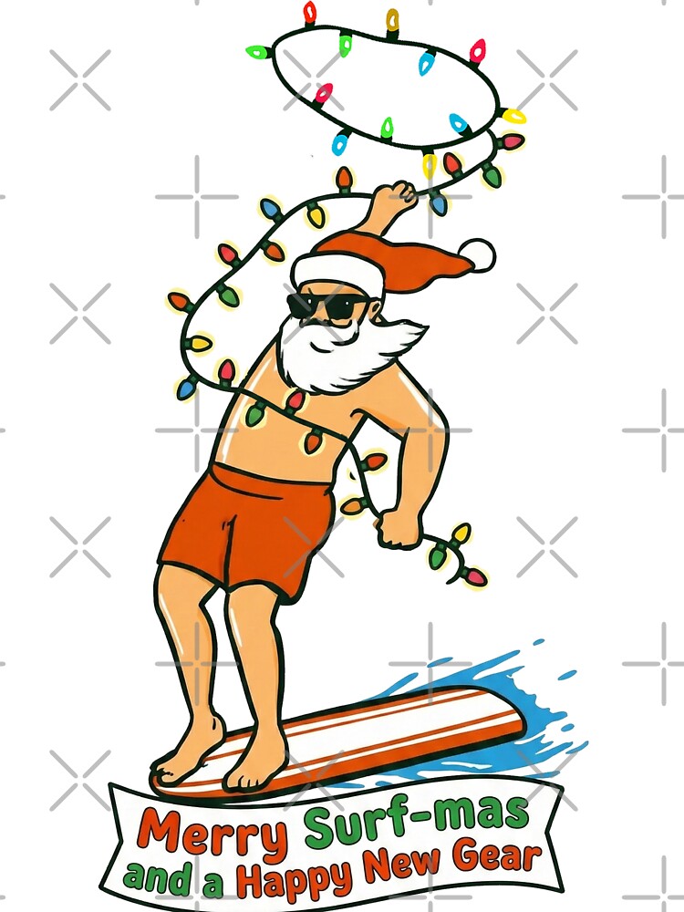 Christmas Surfing by yunamaliskova T-Shirts, Hoodie, Sweatshirt | BlankRebels.com (Image 3)