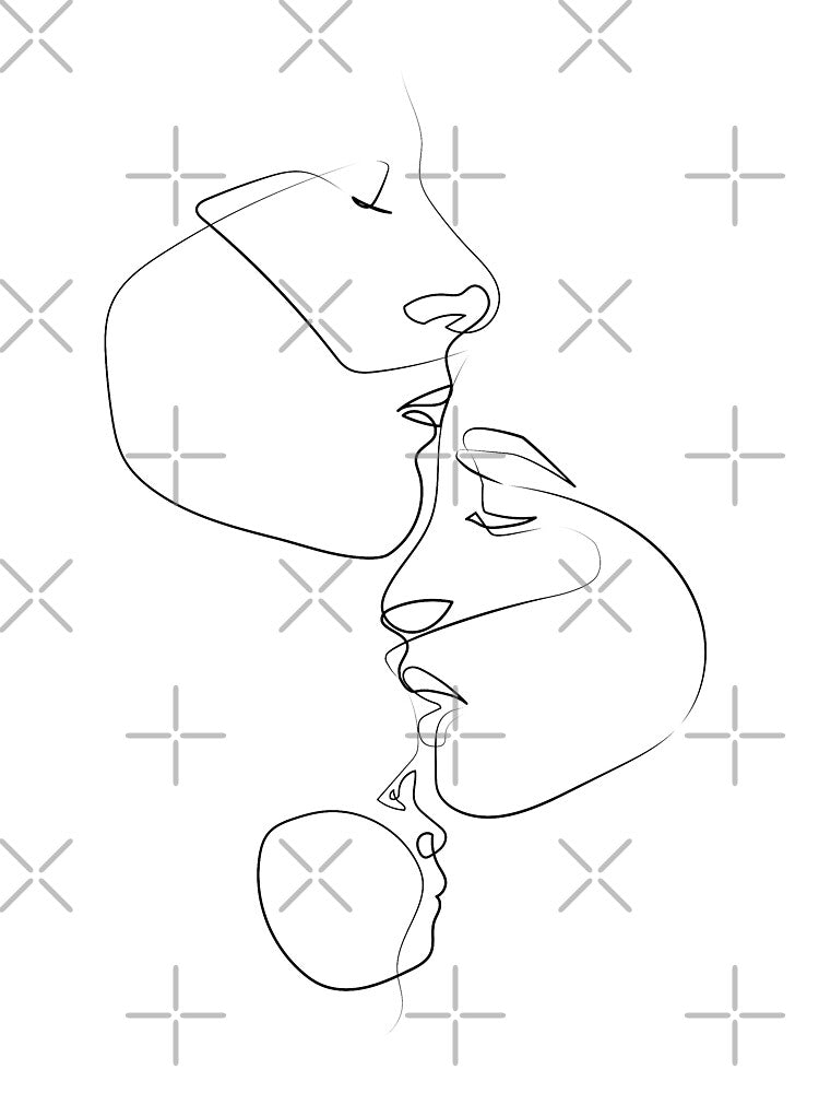 Family Comes Together | One Line Artist | Minimal Art | One Line Art | Minimalist by One-Line-Artist T-Shirts,... (Image 3)