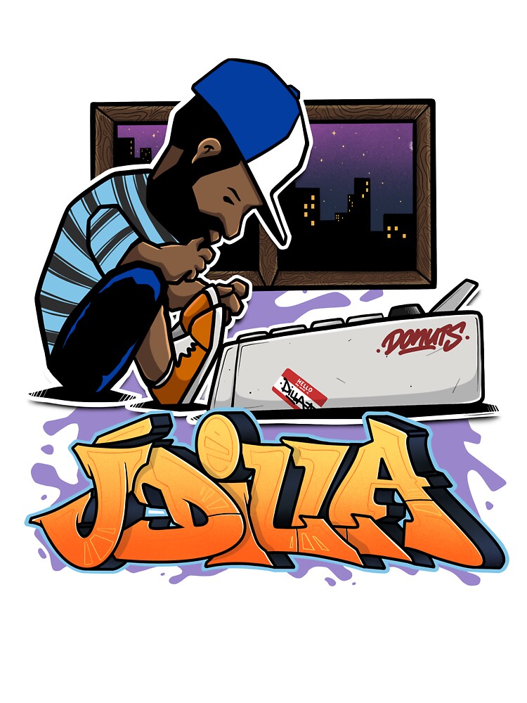 J Dilla | Illustration & Graffiti by OneEyedCap T-Shirts, Hoodie, Sweatshirt | BlankRebels.com (Image 3)