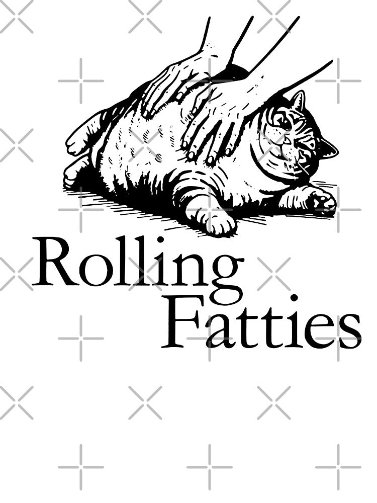 Rolling Fatties Cat T-Shirt, Funny Cat Graphic Shirt, Cat Lovers Gift, Unhinged Sweatshirt, Cat Lover Hoodie,... (Image 3)