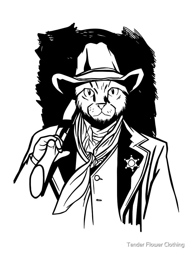 Cowboy Cat by Tender Flower Clothing T-Shirts, Hoodie, Sweatshirt | BlankRebels.com (Image 3)
