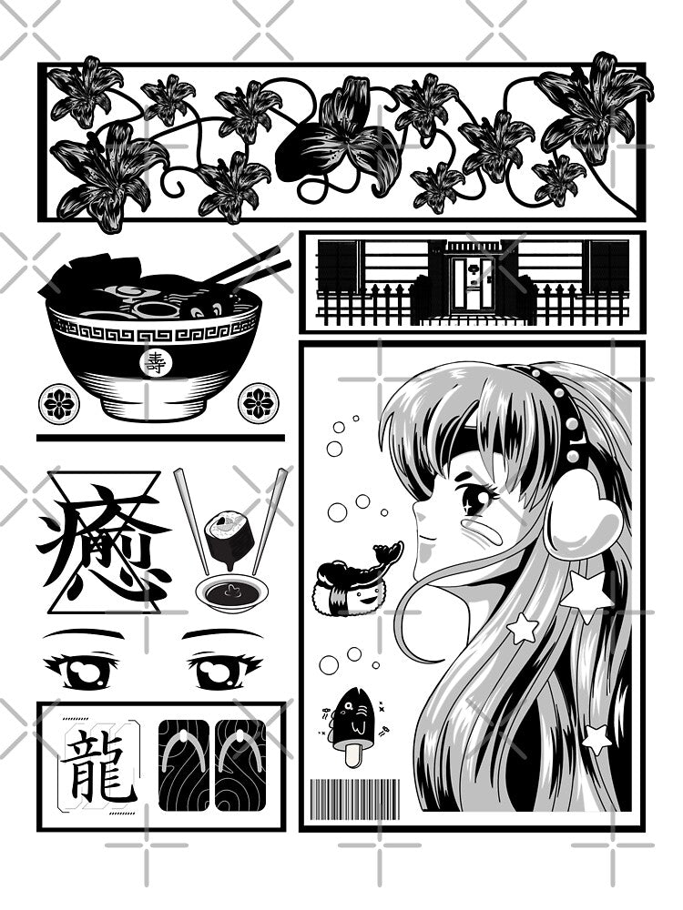 Japanese Anime Mix Vaporwave Aesthetic Japan Classic by vibeno1 T-Shirts, Hoodie, Sweatshirt | BlankRebels.com (Image 3)