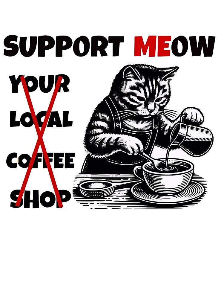 Cat Barista – Cute Feline Artwork, MEOW Gift for Men and Women, Funny Coffee Lover Graphic by MagicShop3000... (Image 3)