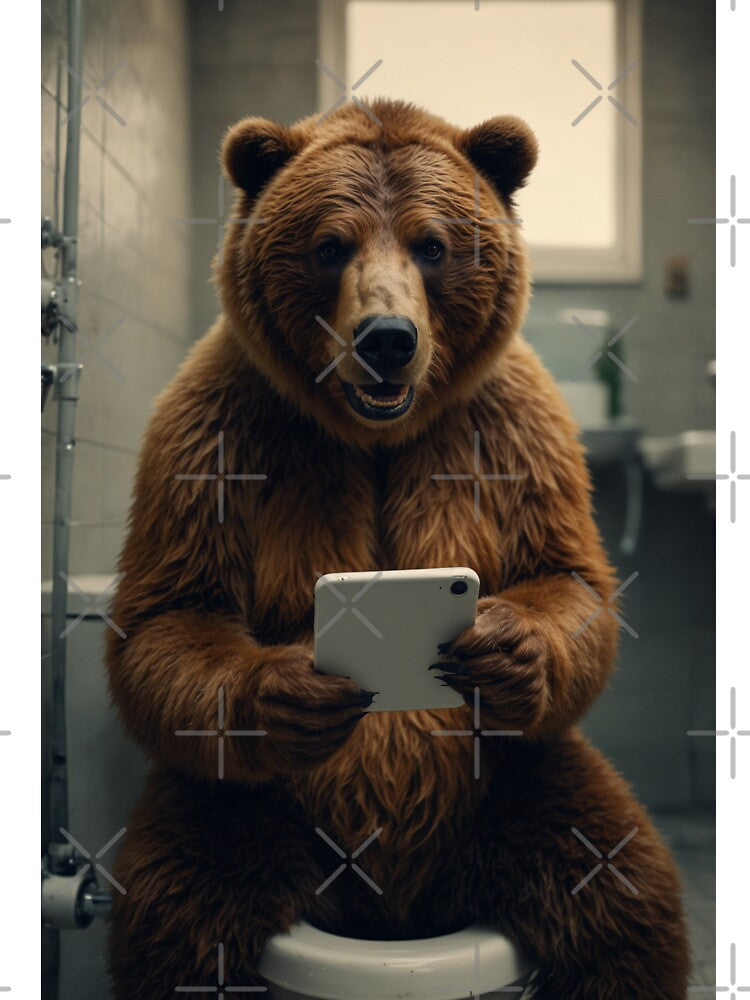 Funny Bear Toilet Smartphone T-Shirts, Hoodie, Sweatshirt