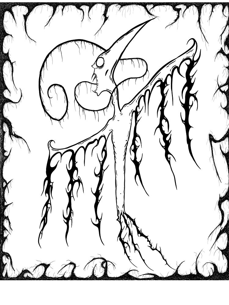 Gothic Bat – Dark Screaming Creature Illustration by gdzieiwin-art T-Shirts, Hoodie, Sweatshirt | BlankRebels.com (Image 3)