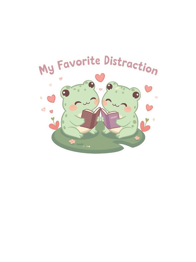 My Favorite Distraction - Frog Couple Reading Valentine by OrikuStudio T-Shirts, Hoodie, Sweatshirt (Image 3)