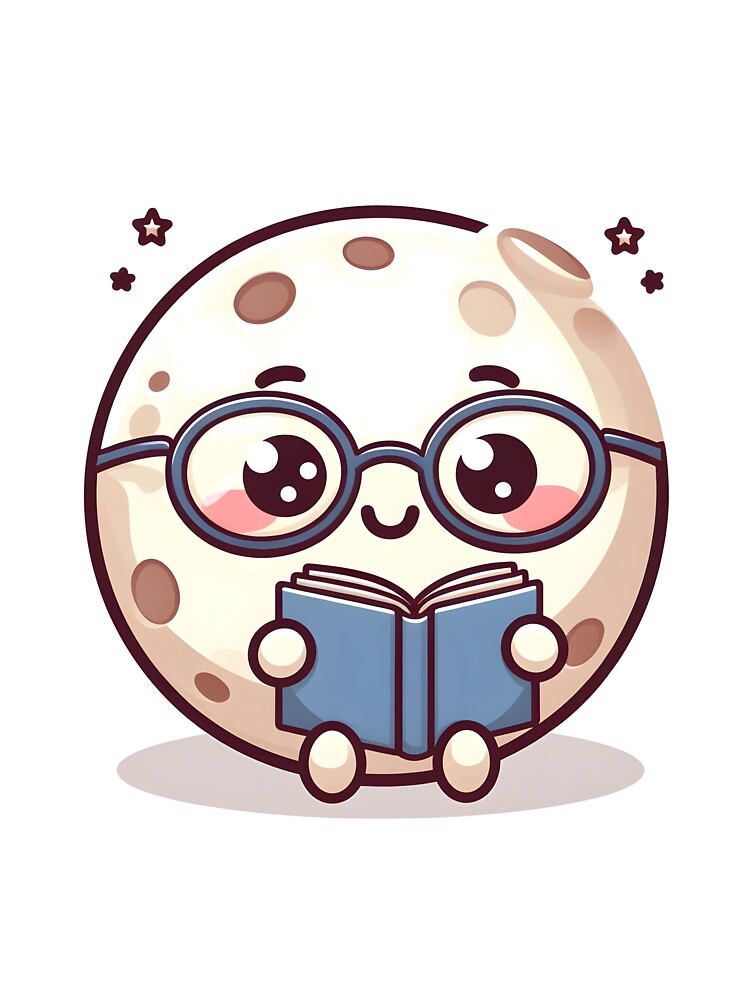 Kawaii Moon With Glasses by CanvasCutie T-Shirts, Hoodie, Sweatshirt | BlankRebels.com (Image 3)