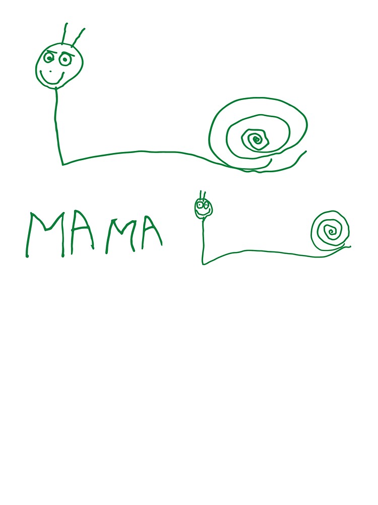 Snails print. Kids' hand-drawn design by Tatsiana Zayats