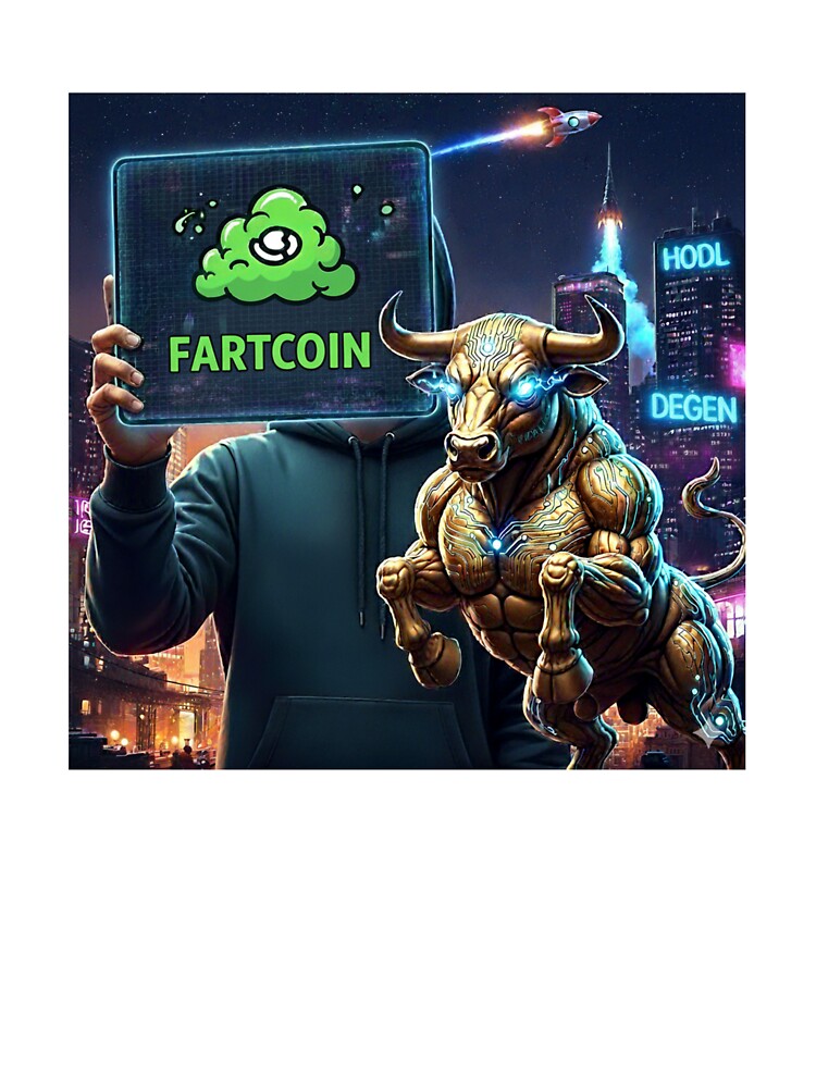 FARTCOIN - BULL TO THE MOON! by CryptoThreads4 You T-Shirts, Hoodie, Sweatshirt | BlankRebels.com (Image 3)