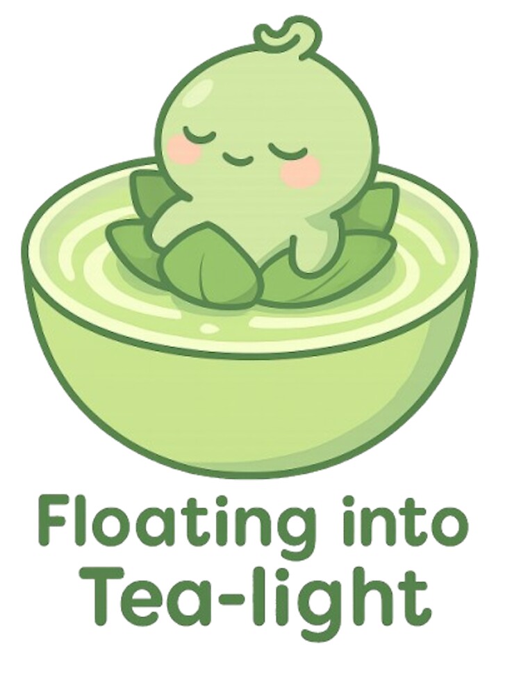 Cute Matcha Leaf Character in Teacup – Calming Tea Aesthetic Gift for Plant Lovers by kakaworld T-Shirts,... (Image 3)
