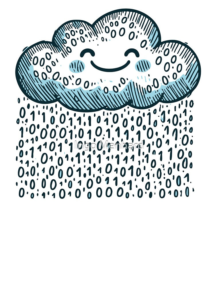 Cloud Data Rain – Fun Tech Design by Ingo Menhard T-Shirts, Hoodie, Sweatshirt | BlankRebels.com (Image 3)