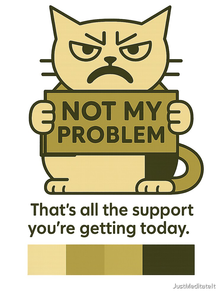 Not my problem!!! That’s all the support you’re getting today. – Funny T-Shirt and Hoodie for Introverts –... (Image 3)