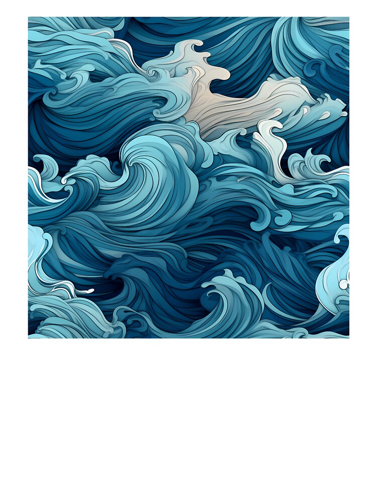 Ocean Waves Claymation Inspired Art #9 by CareToCanvas T-Shirts, Hoodie, Sweatshirt | BlankRebels.com (Image 3)