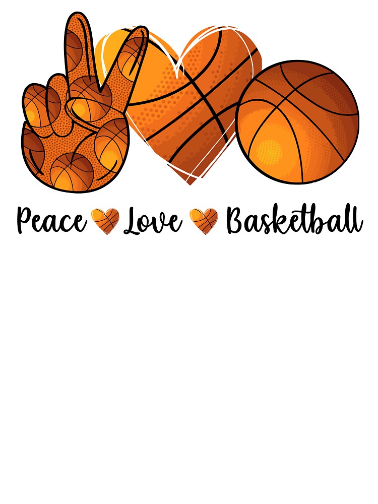 Peace Love Basketball by SunsetGloww T-Shirts, Hoodie, Sweatshirt | BlankRebels.com (Image 3)