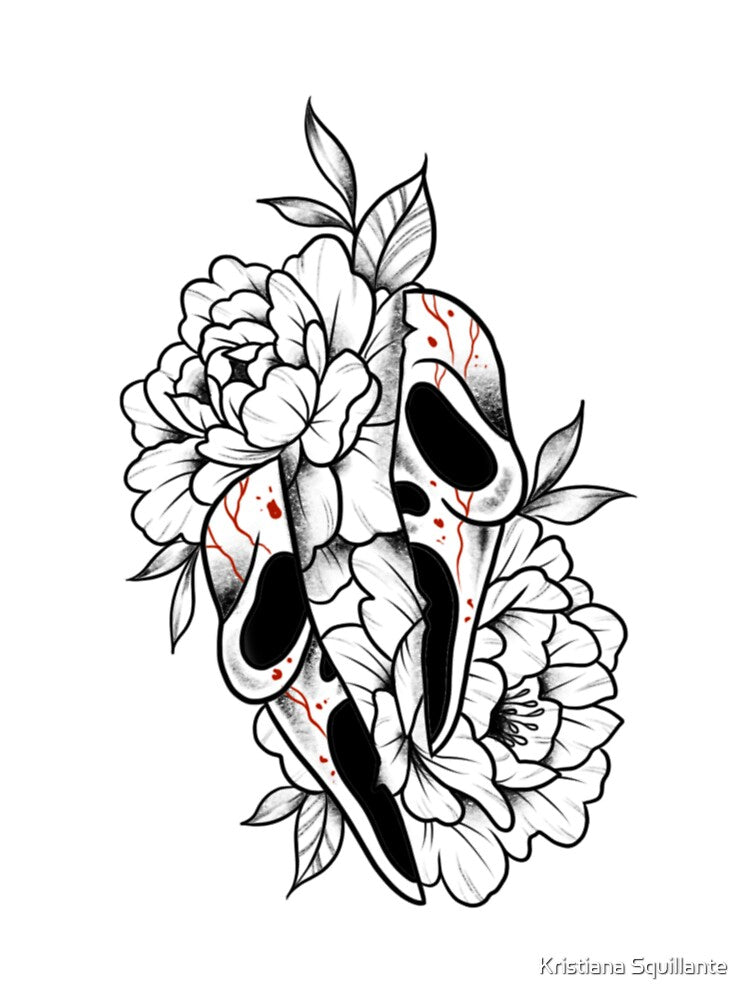 Ghostface flowers by Kristiana Squillante T-Shirts, Hoodie, Sweatshirt | BlankRebels.com (Image 3)