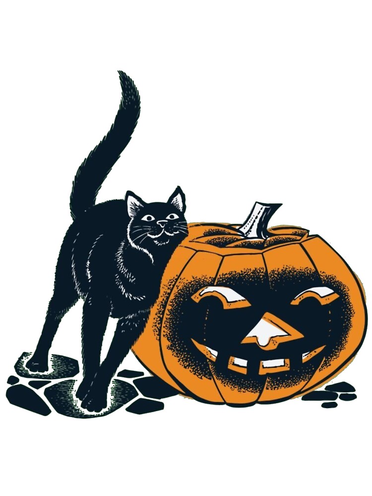 Black Cat and Carved Pumpkin by ketkidesign T-Shirts, Hoodie, Sweatshirt | BlankRebels.com (Image 3)