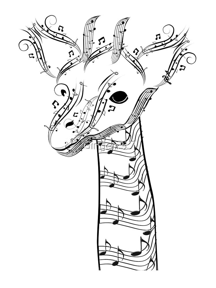 Giraffe Music Notes by Ginger217 T-Shirts, Hoodie, Sweatshirt | BlankRebels.com (Image 3)
