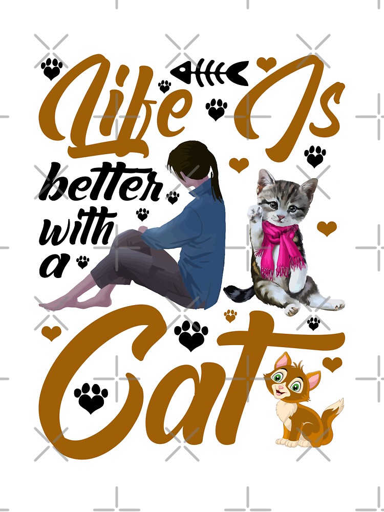 Life is Better With a Cat by 808Designs T-Shirts, Hoodie, Sweatshirt | BlankRebels.com (Image 3)